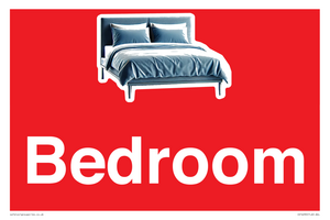 Bedroom Dementia Sign Red